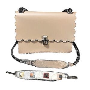 Girdear Blush Scalloped Light Pale Baby Pink Satchel Shoulder Crossbody Bag NEW!